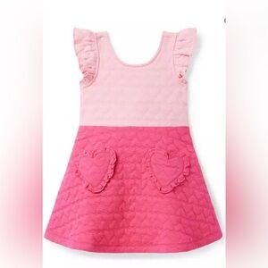 Janie and jack pink Quilted Heart Pocket‎ Dress Sz 6